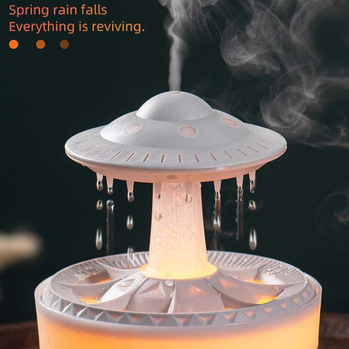 2-in-1 Oil Diffuser and Humidifier (350ml) – UFO Raindrop Design